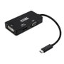Nanocable Conversor USB-C a VGA/DVI/HDMI 3 en 1 Negro